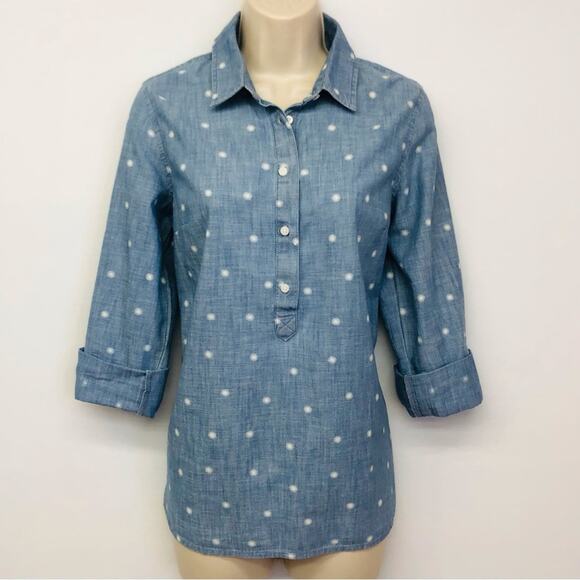 Tommy Hilfiger Chambray Popover Top - Picture 16 of 16